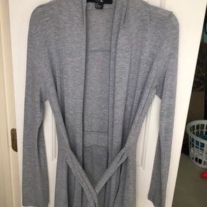 Gray cardigan!